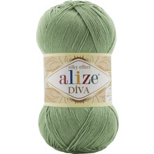 Alize Diva Merserize El Örgü Ipi Renk KODU:852-YEŞIL
