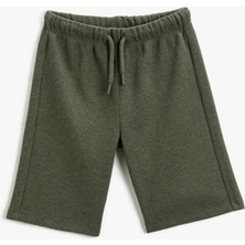 Koton Beli Bağlamalı Dokulu Basic Şort Erkek Çocuk İçin Rahat Kesim ve Cep Özellikli