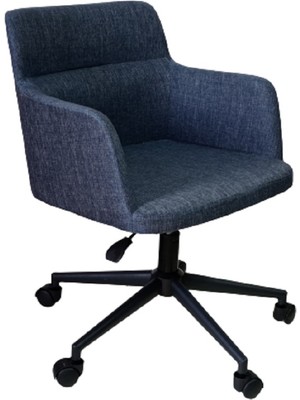 Kamusal Market Büro Koltuğu Çalışma Sandalyesi Siyah Konik Yıldız Ayaklı Döküm Süngerli