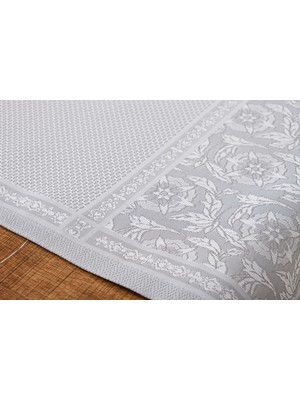 Finezza Iris Jaka Rpolyester Kumaş Gri Runner 45X150 cm - 1411