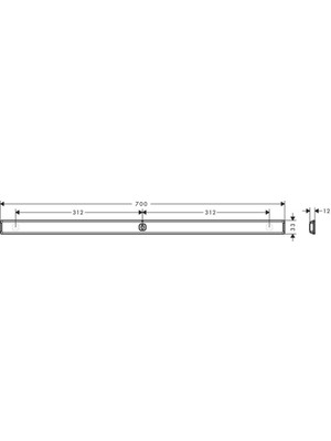 Hansgrohe Wallstoris Duvar Barı 70 cm Satin Siyah 27904670