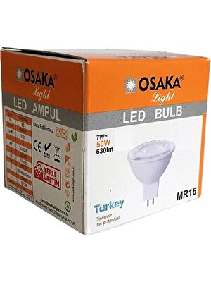 Osaka 7W LED Ampul 220V Gu5.3 Duylu Beyaz Işık
