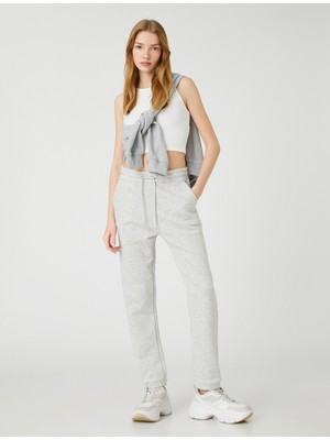 Koton Jogger Eşofman Altı Cep Detaylı Paçası Beli Lastikli