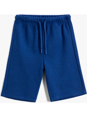 Koton Beli Bağlamalı Basic Şort Dokulu