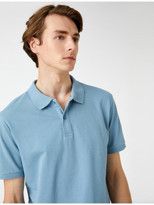 Koton Basic Tişört Polo Yaka Düğmeli