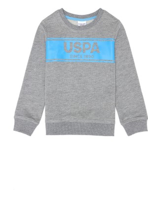 U.S. Polo Assn. Erkek Çocuk Gri Melanj Sweatshirt 50253408-VR086