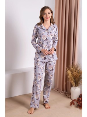 Over Sleep Uzun Kol Mevsimlik Kadın Pijama Takım S