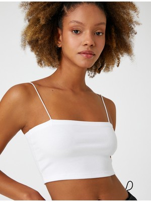 Koton Basic Crop Atlet Ince Askılı Fitilli