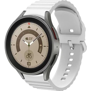 Samsung Galaxy Watch 4  40-42-44-46 mm Watch 5 40 -44-Pro 45 mm Tam Uyumlu Çizgili 20  mm Kordon