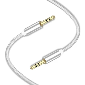 Aux 3.5mm Jack Girişli Örgü Ses Aktarım Kablosu Telefon Hoparlör Araç Aksesuarı