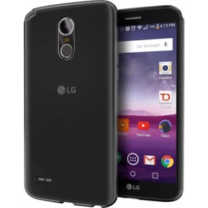 Lg Stylus 3 Kılıf Soft Silikon Şeffaf-Siyah Arka Kapak