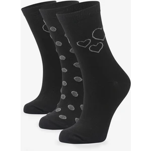 %80 Pamuk 3 Çift Bir Arada Simli Motifli Rahat Şık Kadın Soket Çorap