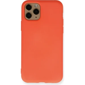 Bilişim Aksesuar Lansman iPhone 11 Pro Kılıf Nano Içi Kadife  Silikon - Turuncu
