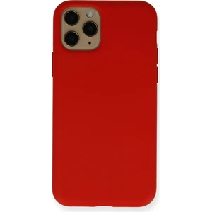Bilişim Aksesuar Lansman iPhone 11 Pro Kılıf Nano Içi Kadife  Silikon - Kırmızı