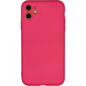 Bilişim Aksesuar Lansman iPhone 11 Kılıf Nano Içi Kadife  Silikon - Koyu Pembe