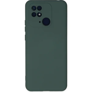Bilişim Aksesuar Lansman Xiaomi Poco C40 Kılıf Nano Içi Kadife  Silikon - Koyu Yeşil
