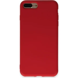 Bilişim Aksesuar Lansman iPhone 8 Plus Kılıf Nano Içi Kadife  Silikon - Kırmızı