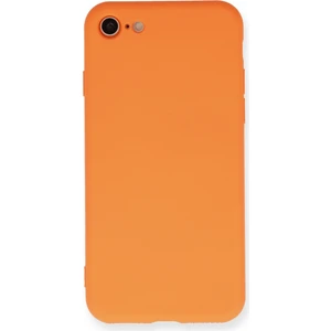 Bilişim Aksesuar Lansman iPhone Se 2020 Kılıf Nano Içi Kadife  Silikon - Turuncu