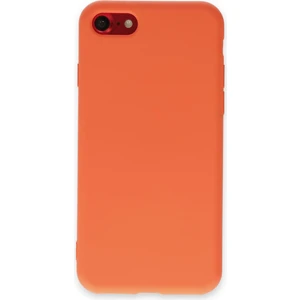 Bilişim Aksesuar Lansman iPhone 8 Kılıf Nano Içi Kadife  Silikon - Turuncu
