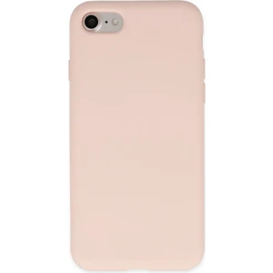Bilişim Aksesuar Lansman iPhone Se 2020 Kılıf Nano Içi Kadife  Silikon - Pudra