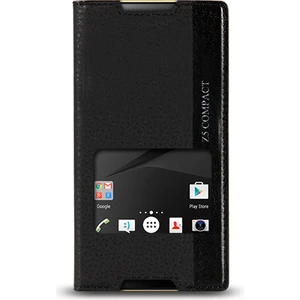 Sony Xperia Z5 Compact - Gizli Mıknatıslı Pencereli Magnum Kılıf Siyah