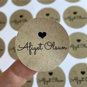 Afiyet Olsun  (4X4CM)  Sticker - 70 Adet
