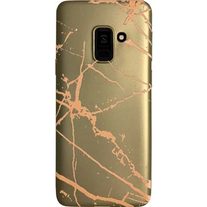 Samsung Galaxy A8 2018 (A530) Fırça Desen Silikon Arka Kapak Gold