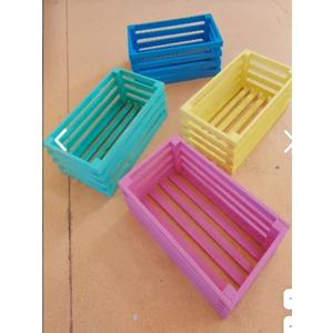 Umut Park Ahşap Dekoratif Renkli 4lü Kasa.