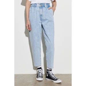 Mom Fit Yüksek Bel Dar Paça Siyah Jean Kot Pantolon