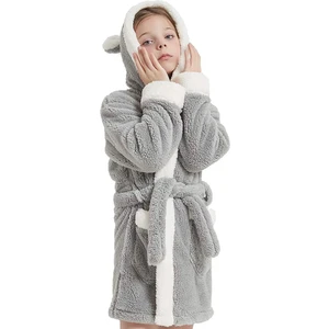 Bunny Kapşonlu Unisex Wellsoft Çocuk Peluş Sabahlık | Bornoz