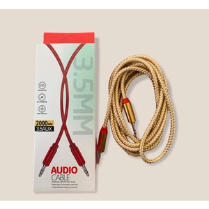 Ata Elektronik Kaliteli Sargılı Ip Örgü 2mt 2 Metre 3.5mm Oto Araç Teyp Müzik Aux Ses Bağlantı Kablosu Stereo Kablo Örgülü Ip Sargı