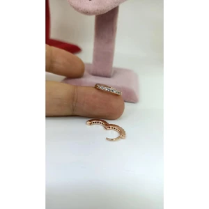 Ares Collection Cerrahi Çelik Tam Tur Taşlı Tragus Helix Rook Conch Uyumlu Piercing