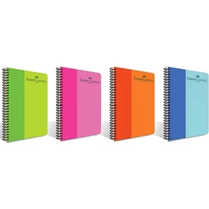 Faber Castell Bicolor 120 Yaprak Spiralli Düz Defter 00135