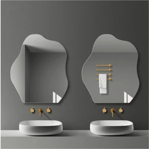 Asimetrik Dekoratif Çerçevesiz Makyaj Duvar Boy Aynası Bulut Cloud Mirror