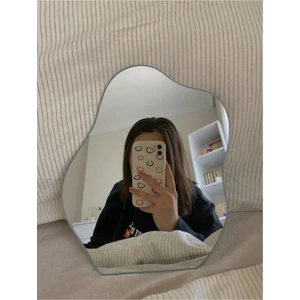 Asimetrik Dekoratif Çerçevesiz Makyaj Duvar Boy Aynası Bulut Cloud Mirror
