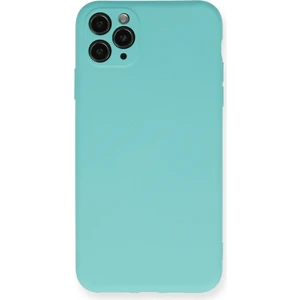Happycase Lansman iPhone 11 Pro Max Kılıf Nano Içi Kadife  Silikon - Turkuaz