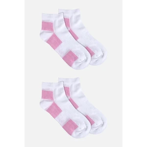 Fresh Feet Unisex Coolmax 2 Çift Beyaz Kısa Konç Çorap - Ff-Cmax-1b