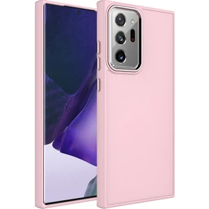 Kny Samsung Galaxy Note 20 Ultra Kılıf Metal Kamera Koruma Çerçeveli Mat Luna Silikon