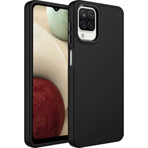 Kny Samsung Galaxy A22 Kılıf Metal Kamera Koruma Çerçeveli Mat Luna Silikon