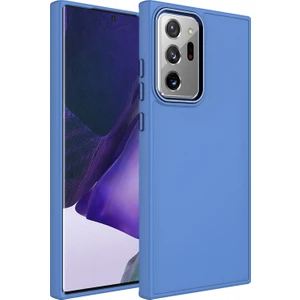 Kny Samsung Galaxy Note 20 Ultra Kılıf Metal Kamera Koruma Çerçeveli Mat Luna Silikon