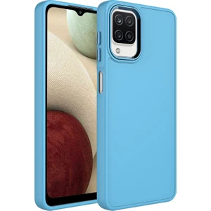 Kny Samsung Galaxy A22 Kılıf Metal Kamera Koruma Çerçeveli Mat Luna Silikon