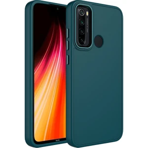 Kny Xiaomi Redmi Note 8 Kılıf Metal Kamera Koruma Çerçeveli Mat Luna Silikon