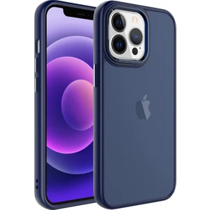 Apple Iphone 14 Pro Max Kılıf Metal Kamera Koruma Çerçeveli Buzlu May Silikon
