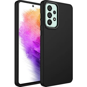 Samsung Galaxy A53 Kılıf Metal Kamera Koruma Çerçeveli Mat Luna Silikon
