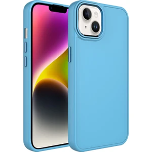 Apple Iphone 14 Plus Kılıf Metal Kamera Koruma Çerçeveli Mat Luna Silikon