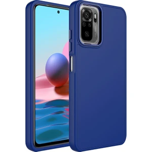 Xiaomi Redmi Note 10 Kılıf Metal Kamera Koruma Çerçeveli Mat Luna Silikon