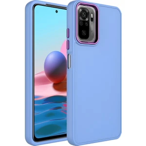 Xiaomi Redmi Note 10 Kılıf Metal Kamera Koruma Çerçeveli Mat Luna Silikon
