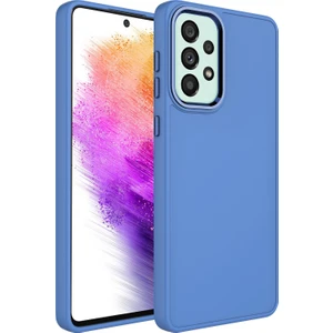 Samsung Galaxy A23 Kılıf Metal Kamera Koruma Çerçeveli Mat Luna Silikon