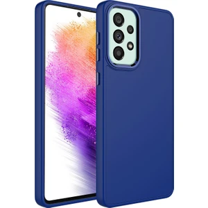 Samsung Galaxy A23 Kılıf Metal Kamera Koruma Çerçeveli Mat Luna Silikon