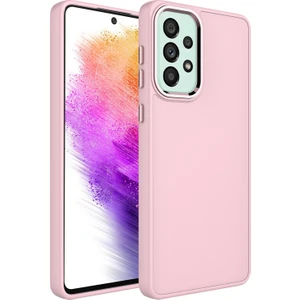 Samsung Galaxy A23 Kılıf Metal Kamera Koruma Çerçeveli Mat Luna Silikon